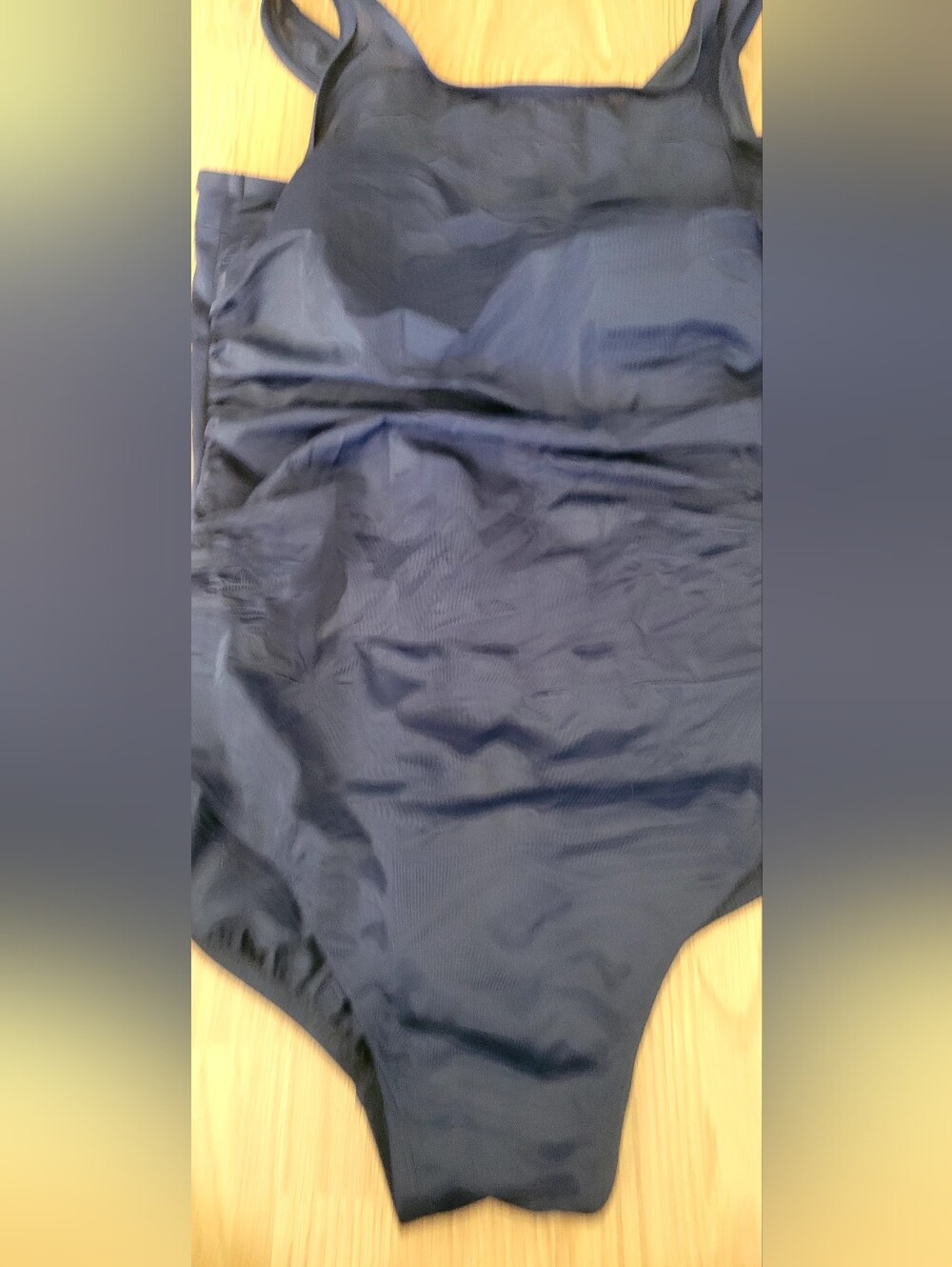 Deep Blue One-Piece with Side Ruching - Picture 3 of 7